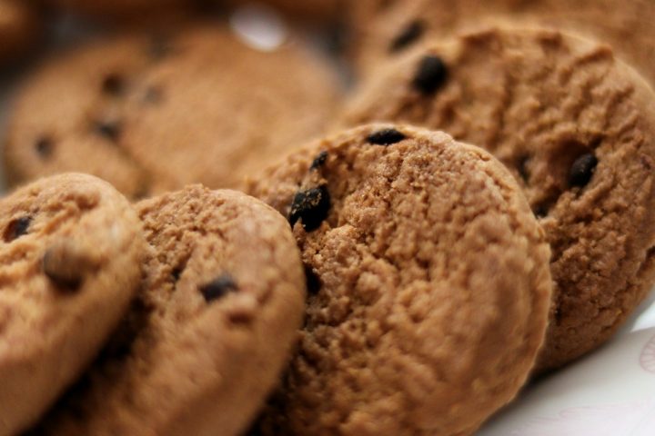 brown cookies on white ceramic plate