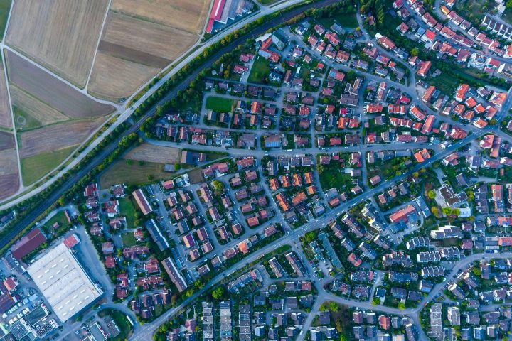 aerial photography of houses and buildings